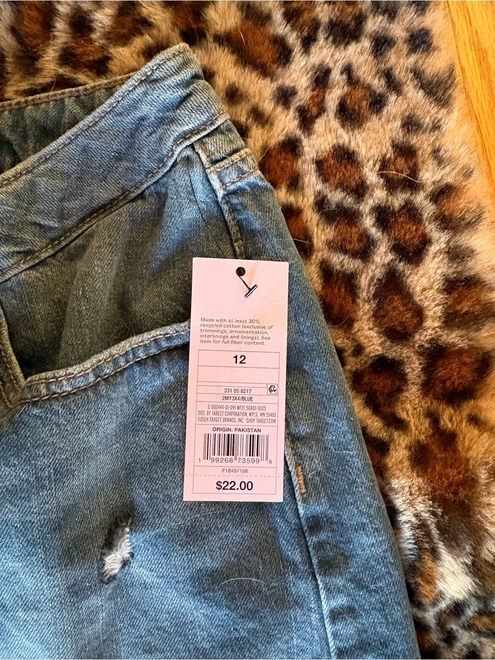 wild fable Light Blue Distressed Denim Mini Skirt